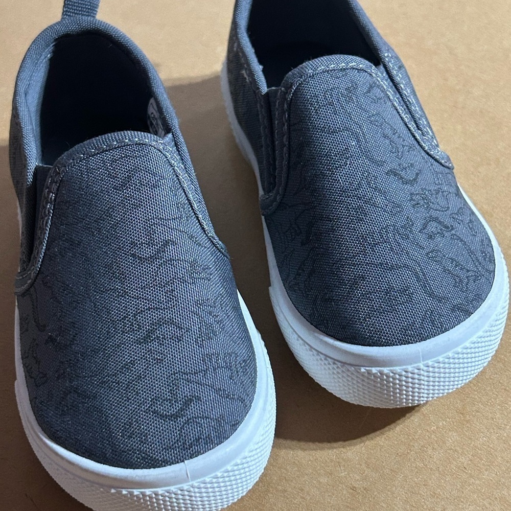 Carter's Charcoal Slip-On Dinosaur Sneakers - NWOT